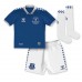 Everton Dwight McNeil #7 Barnkläder Hemma matchtröja till baby 2023-24 Kortärmad (+ Korta byxor) Billigt